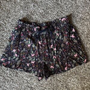 LOFT High Waist Floral Women's Shorts with Pockets